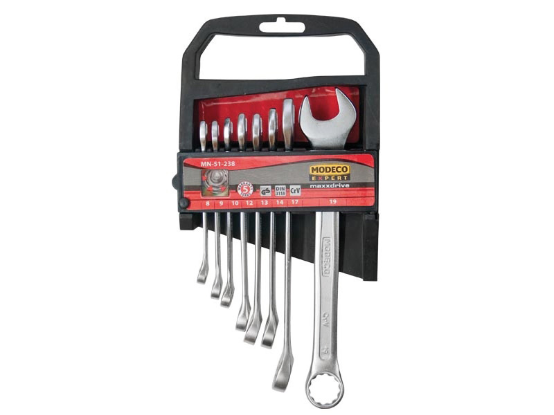 Komplet 8 Ključeva okasto-vilastih 8-19